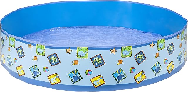 VFM - 4ft Toddler Paddling Pool, Rigid Family Pool, No Inflation, Dog Paddling Pool, Small Kids Pool
