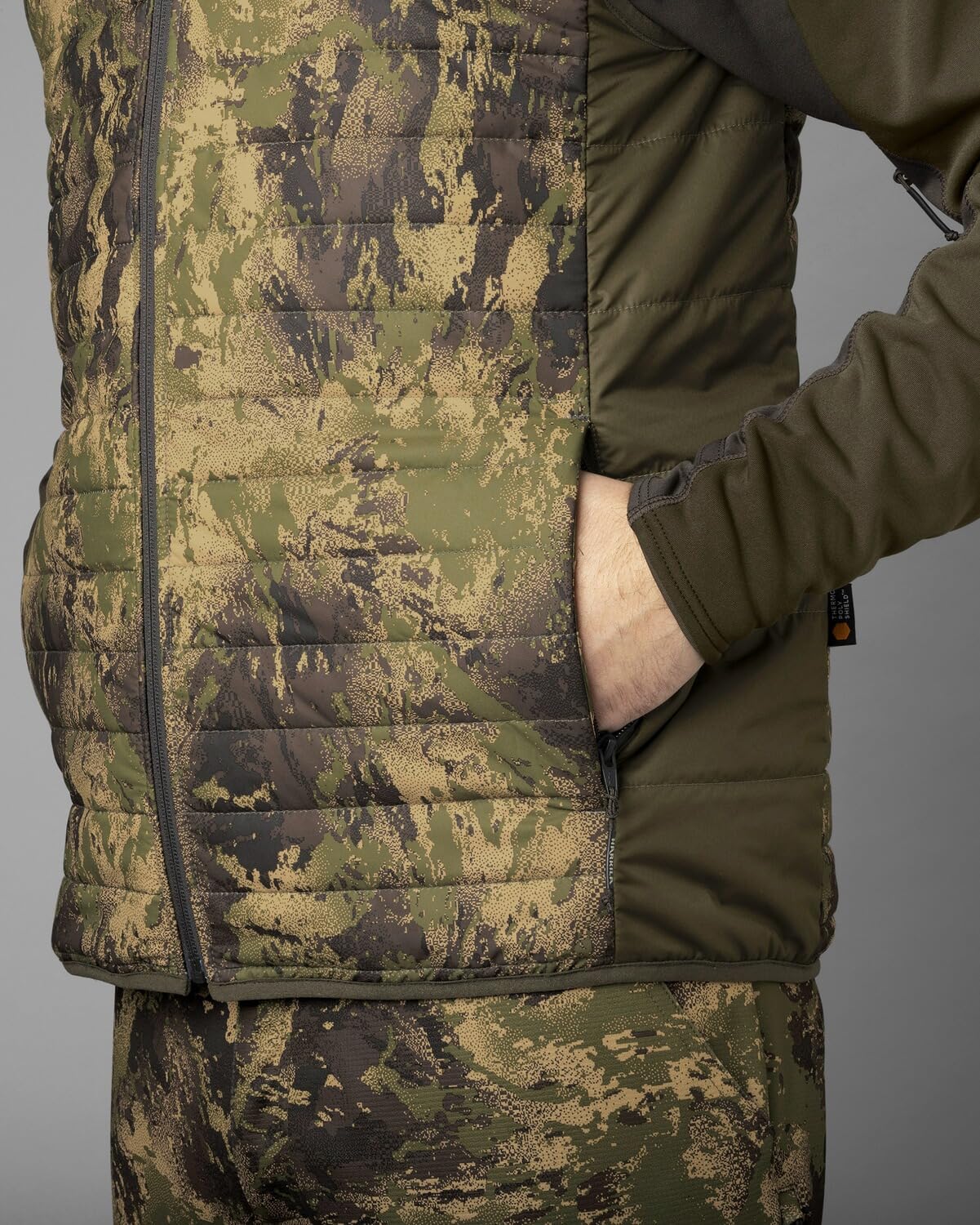 Härkila | Chaleco Deer Stalker Camo Reversible Packable | Ropa y Equipamiento de Caza Profesional | Calidad Escandinava Duradera