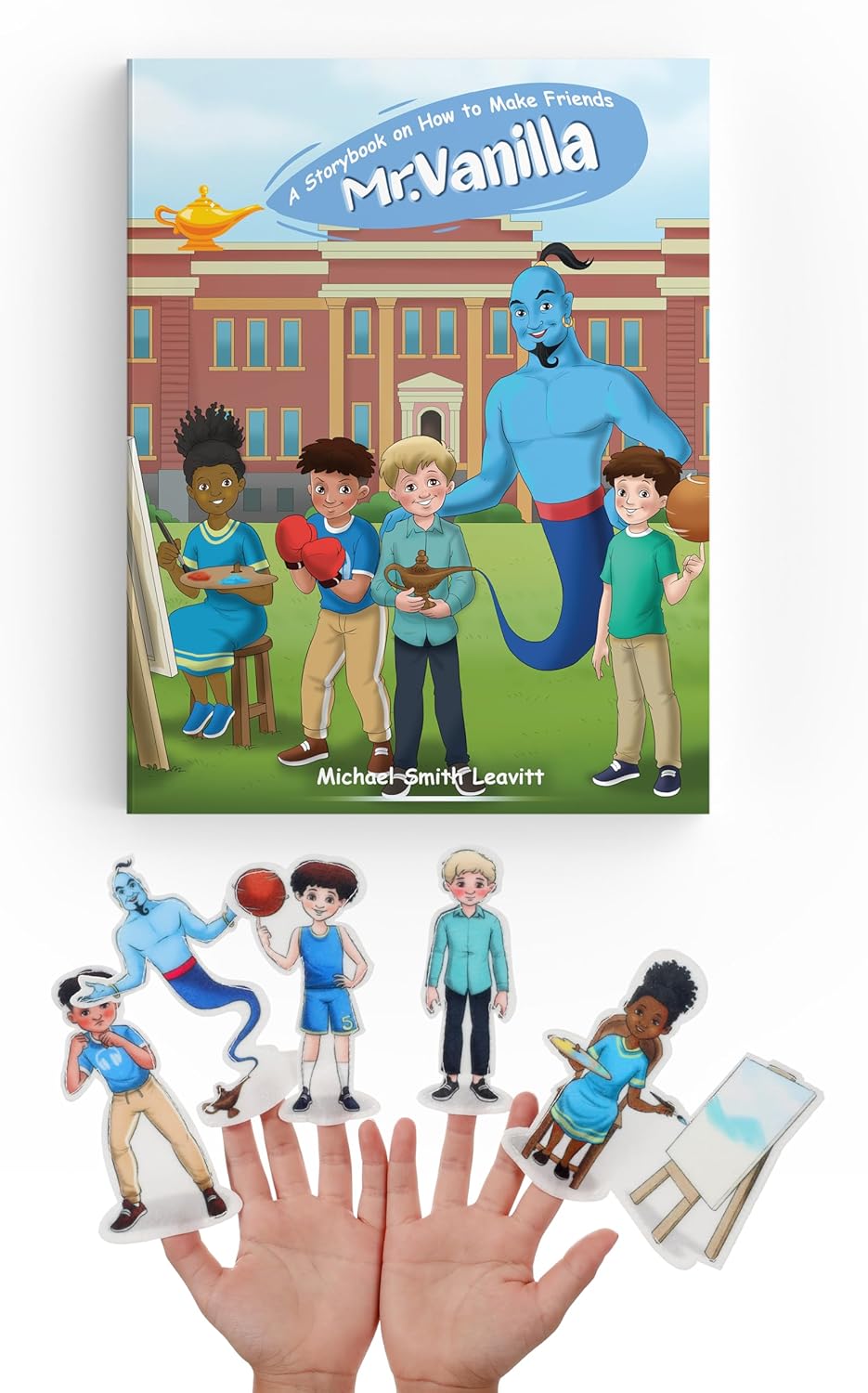 Mr. Vanilla – A Heartwarming Kids Storybook Set About Making Friends – Interactive Storytelling Set Adventure Bundle with Children’s Story Finger Puppets by Lahey Lane
