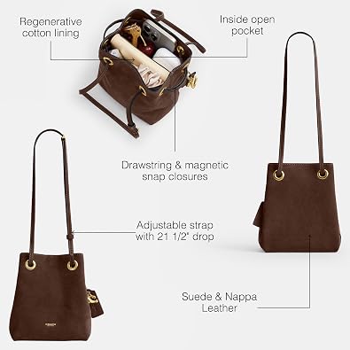 Coach Women's Leather Jade Drawstring Bucket Bag