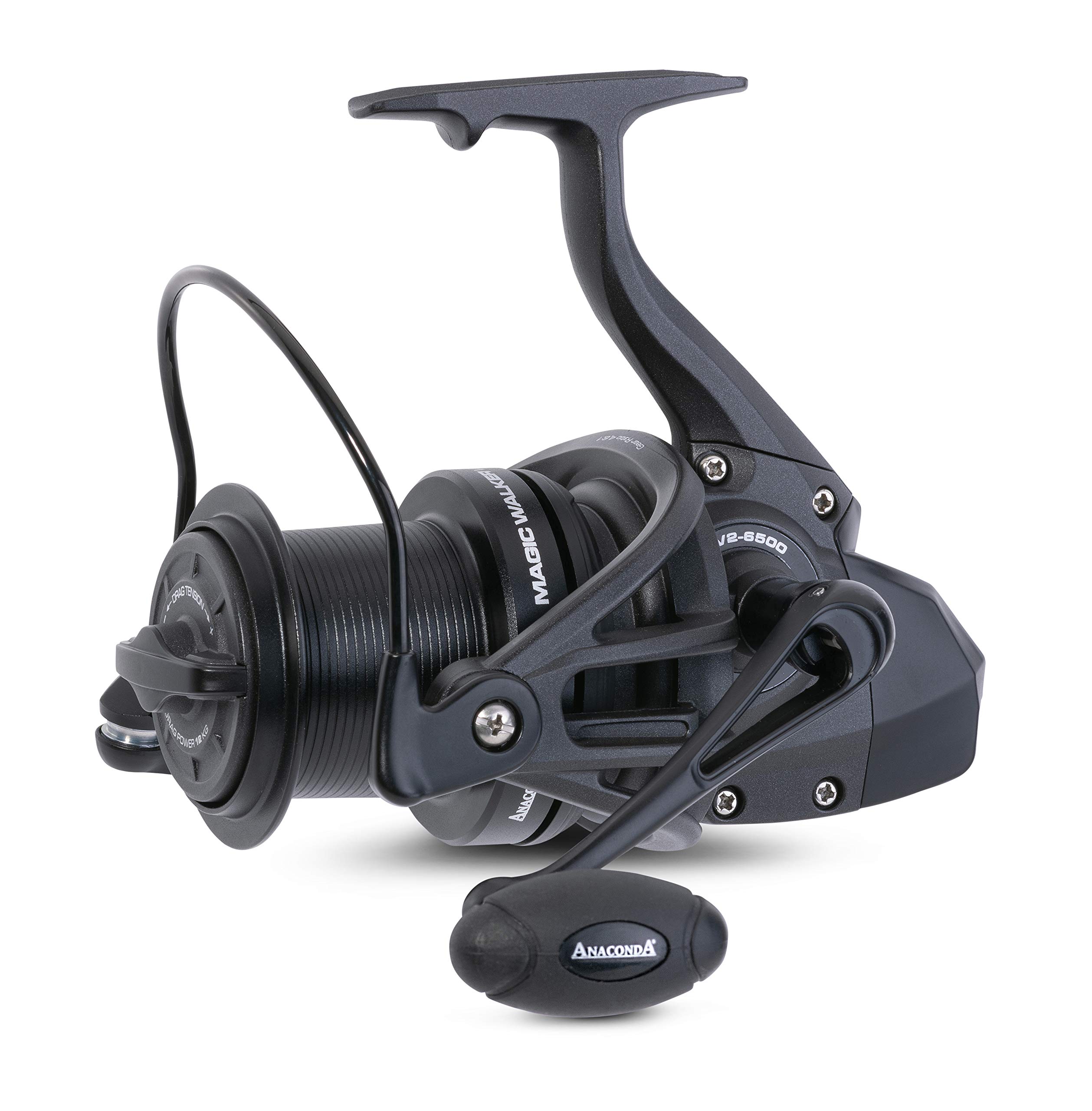 anaconda fishing reels 2745065 Magic Walker V2-6500 Carp Reel Sports & Outdoors Heavy Duty Hitch Mount Power:MH Black Coral