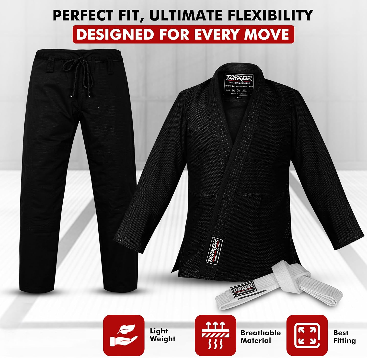 BJJ GI for Men IBJJF Kimono BJJ Jiujitsu GIS W/Preshrunk Fabric & Free Belt