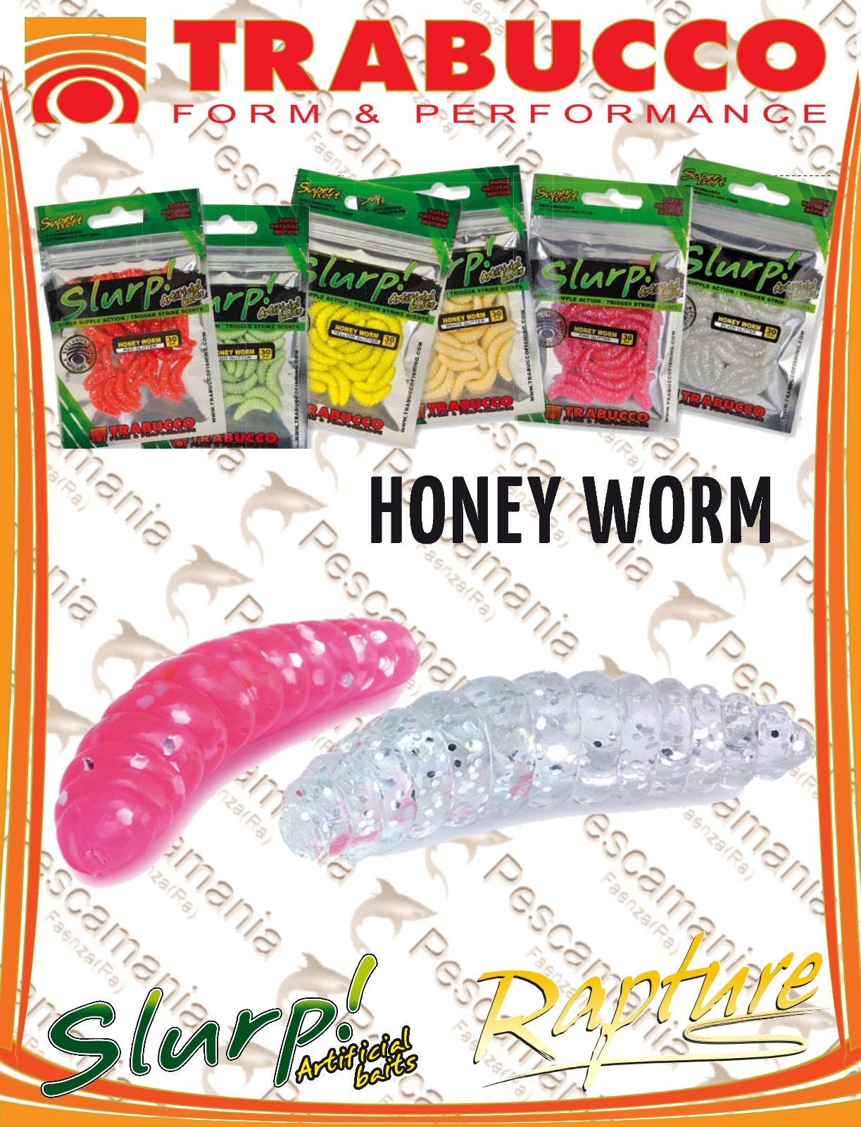 TRABUCCO - SLURP HONEY WORM CAMOLE GALLEGGIANTI E DALLA FORMA CURVA