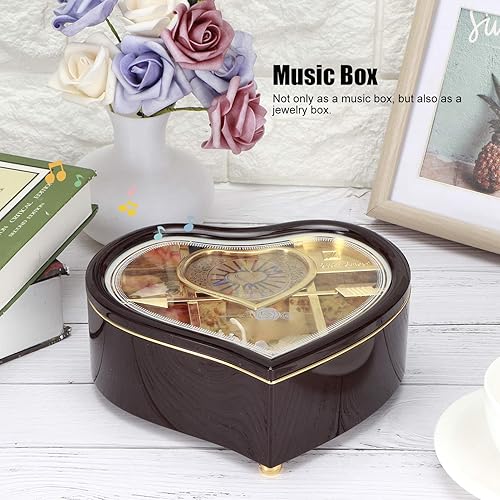 Miniatura 4 de Ballerina - Joyero de música con forma giratoria en forma de corazón, caja de música con bailarina, regalo para el día de San Valentín