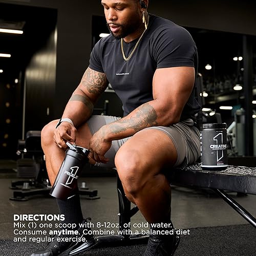 Miniatura 6 de Rule 1 Creatina en polvo  Monohidrato de creatina micronizada pura para ejercicio de alta intensidad y apoyo de masa corporal magra, saborizado y