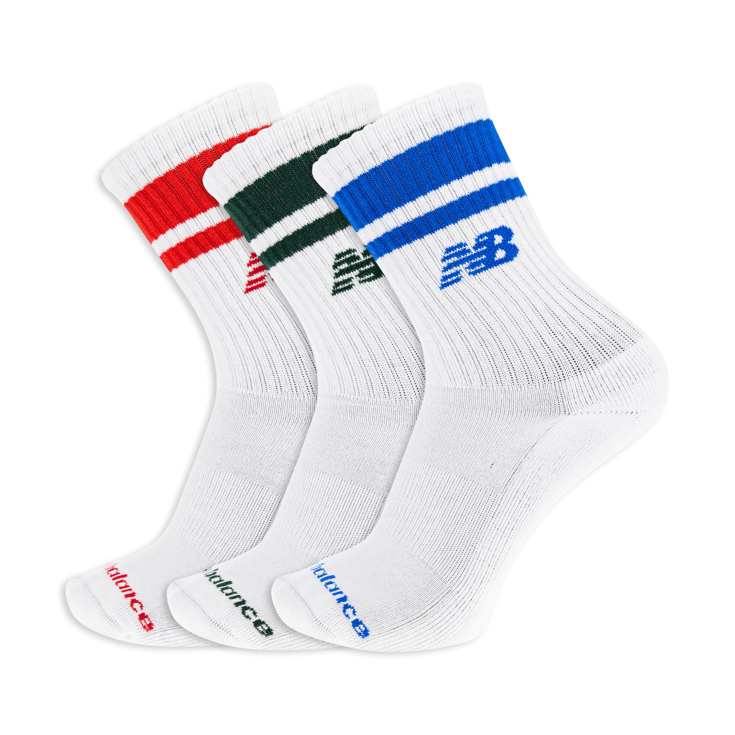 New Balance Organic Cotton Crew Socks - 3 Pairs - Arch Support SPORT ESSENTIALS CREW SOC Unisex - Adulto
