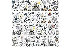 Whaline 12 Sheets Halloween Decals for Tumblers