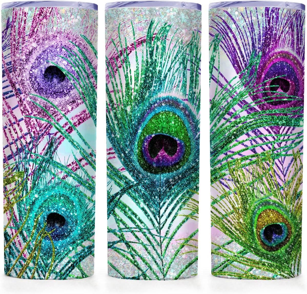 NymphFable 20oz Cocktail Tropical Insulated Travel Mug Tumbler With Straw And Lid Double Wall Stainless Steel