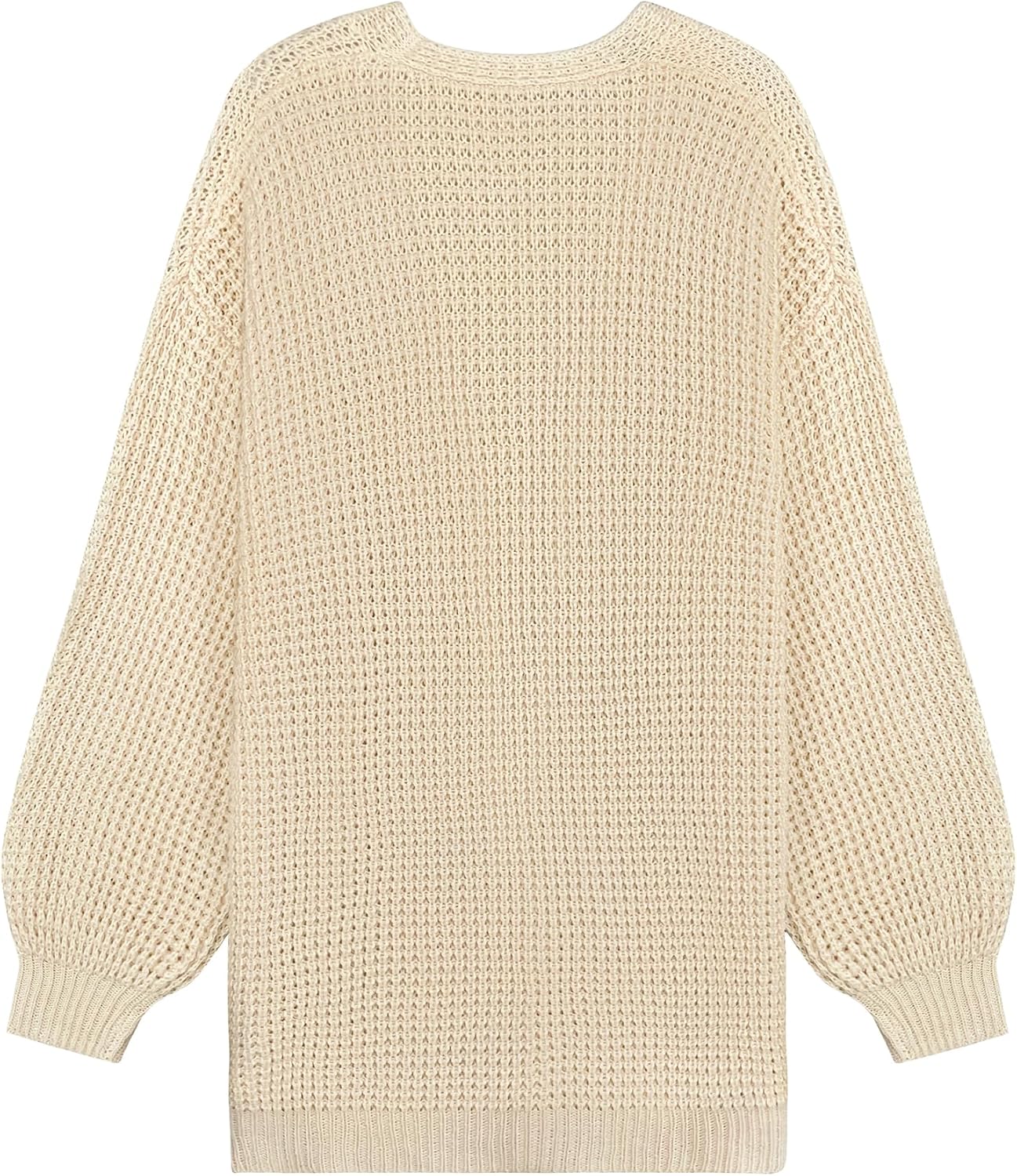 Womens Oversized Lightweight Waffle Knit Long Cardigan Spring 2026 Trendy Casual Outfits Open Front Duster Sweater - Image 3