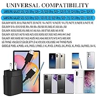 Vista 3 de Samsung Cargador súper rápido, cargador Samsung de 25 W, bloque de carga rápida, paquete de 2 cargadores de teléfono Android tipo C, cable USB C