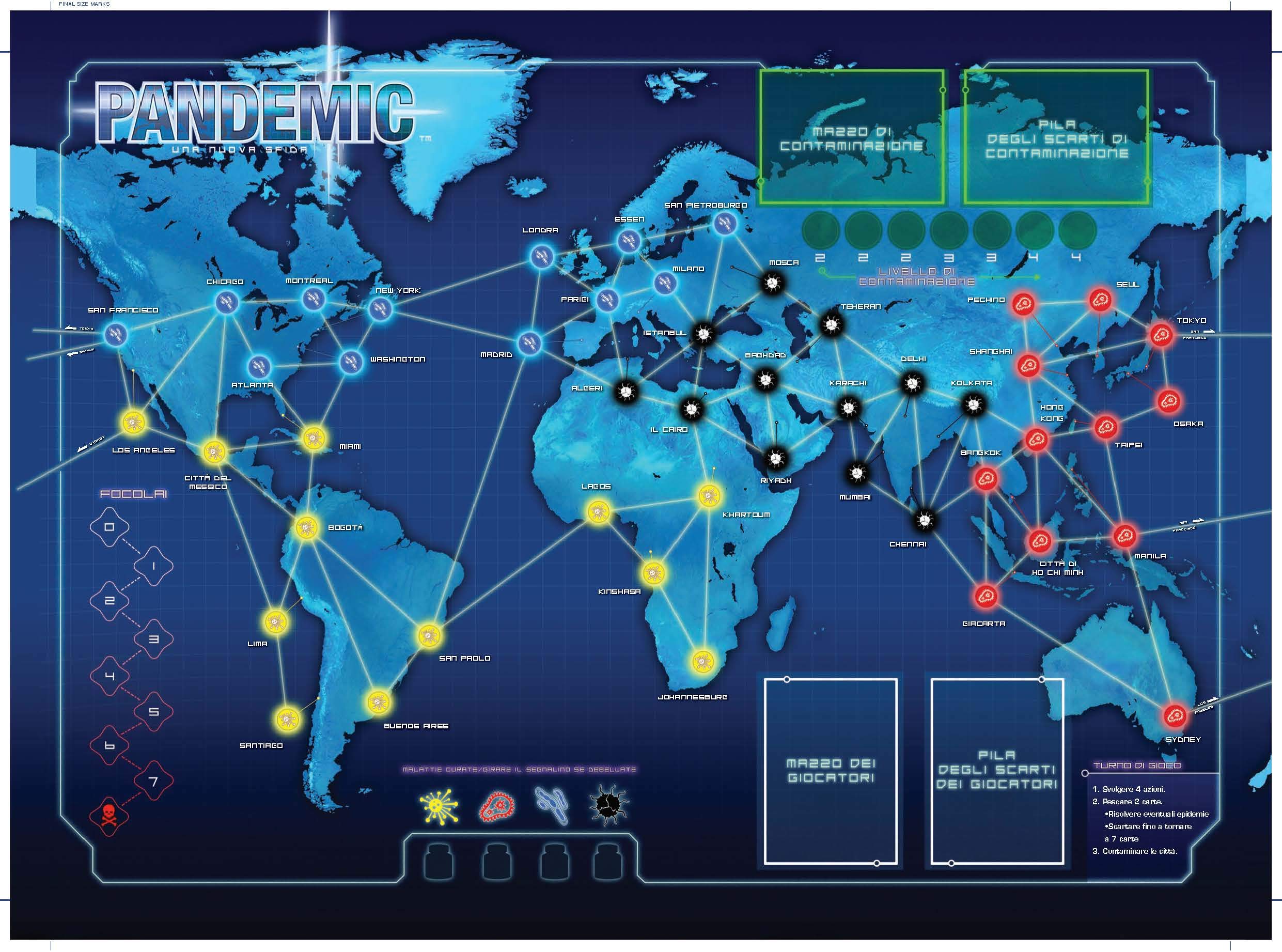 Asmodee - Pandemic - Gioco da Tavolo Collaborativo, 2-4 Giocatori, 10+ Anni, Edizione in Italiano