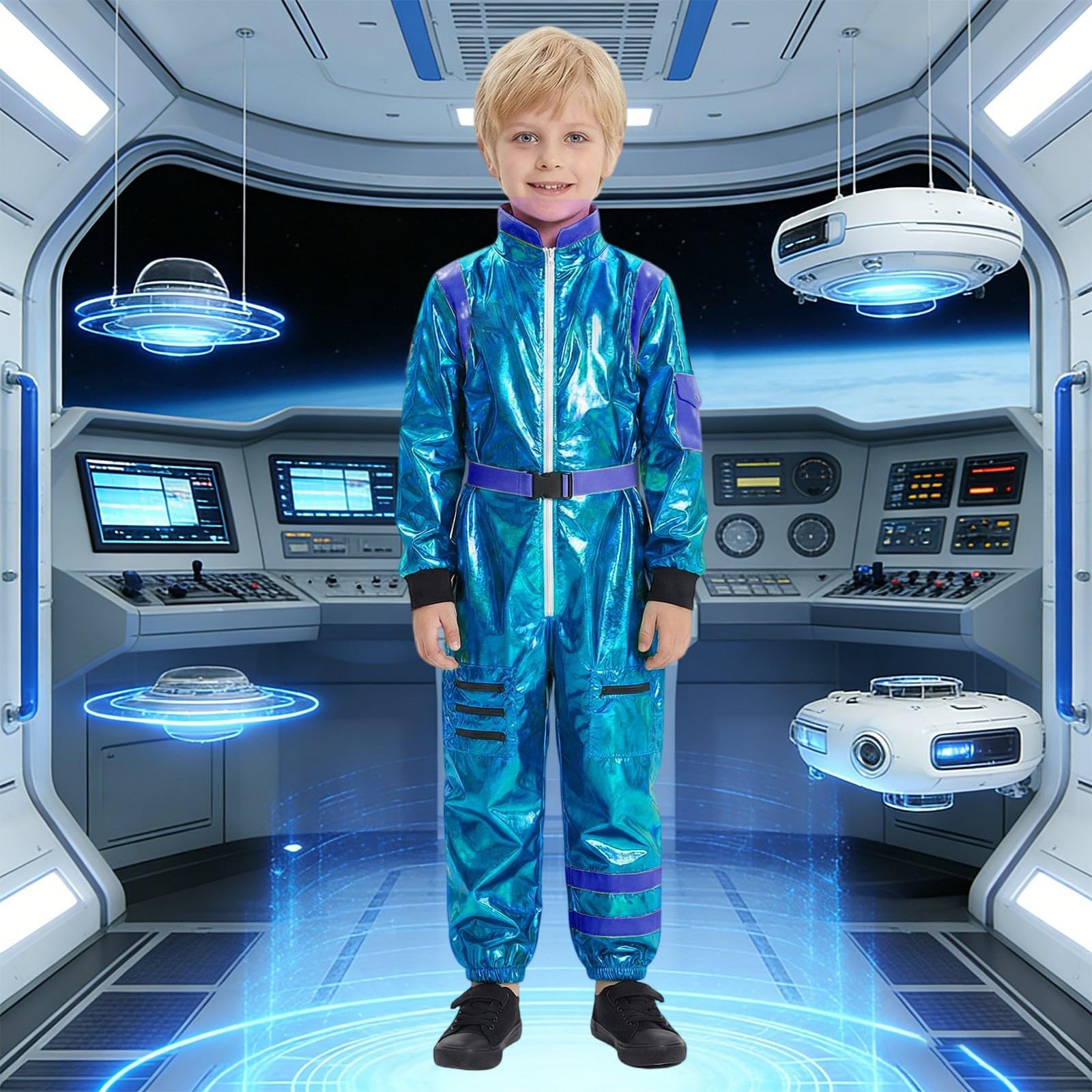 Generisch Kostium astronauty dla – idealny na przygody kosmiczne odgrywanie ról przebrania: stylowa kurtka spodnie