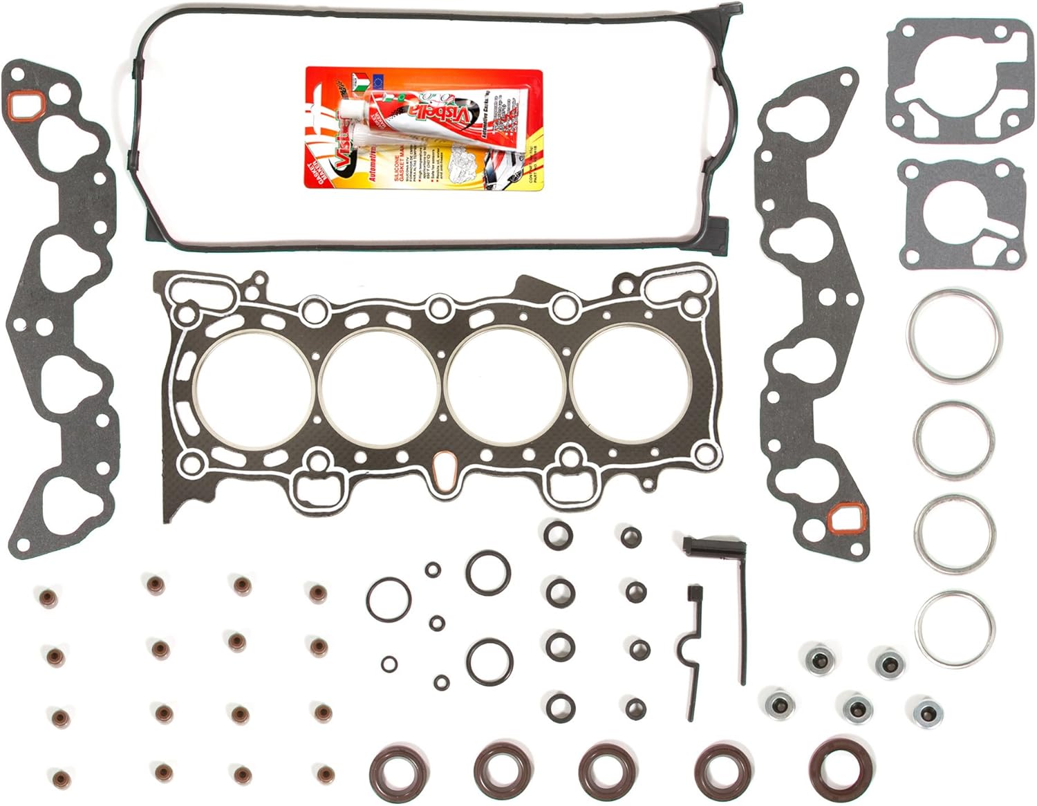 Compatible With 92-95 Honda Vtec 1.5 SOHC 16V D15Z1 / 1.6 SOHC 16V D16Z6 MLS Graphite Head Gasket Set