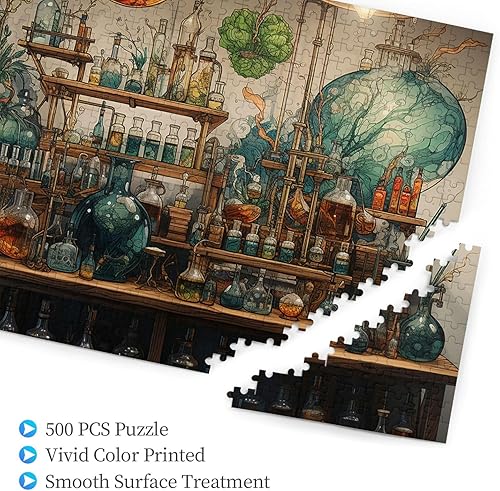 Miniatura 3 de CASGTNZ Rompecabezas de madera de 500 piezas  Antiguo Laboratorio de Química Ciencia Vintage Rompecabezas de Madera  Juguetes Educativos Juego