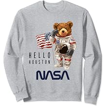 NASA Astronaut Teddy-Bear Worm Logo Sweatshirt