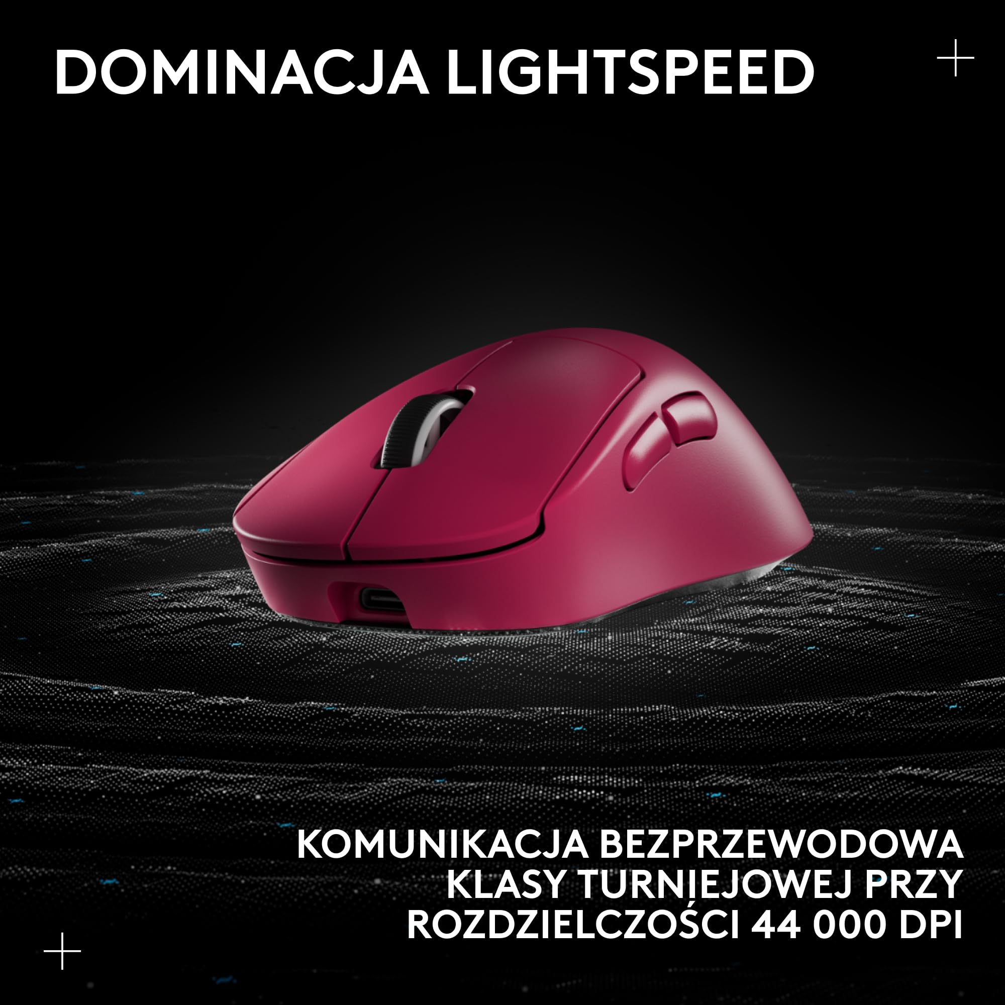 Bezprzewodowa mysz do gier Logitech G PRO X SUPERLIGHT 2 DEX LIGHTSPEED, lekka mysz klasy profesjonalnej o wadze 60 g, z 5 programowalnymi przyciskami, ładowaniem przez USB-C