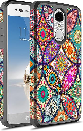 Hybird Graphic Case for LG Zone 4 / LG Aristo 2 / LG Rebel 3 LTE/LG Rebel 2 LTE/LG Tribute Dynasty/LG Aristo/LG Phoenix 3 / LG K8 2017 / LG Fortune/LG Risio 2 Colorful Mandala