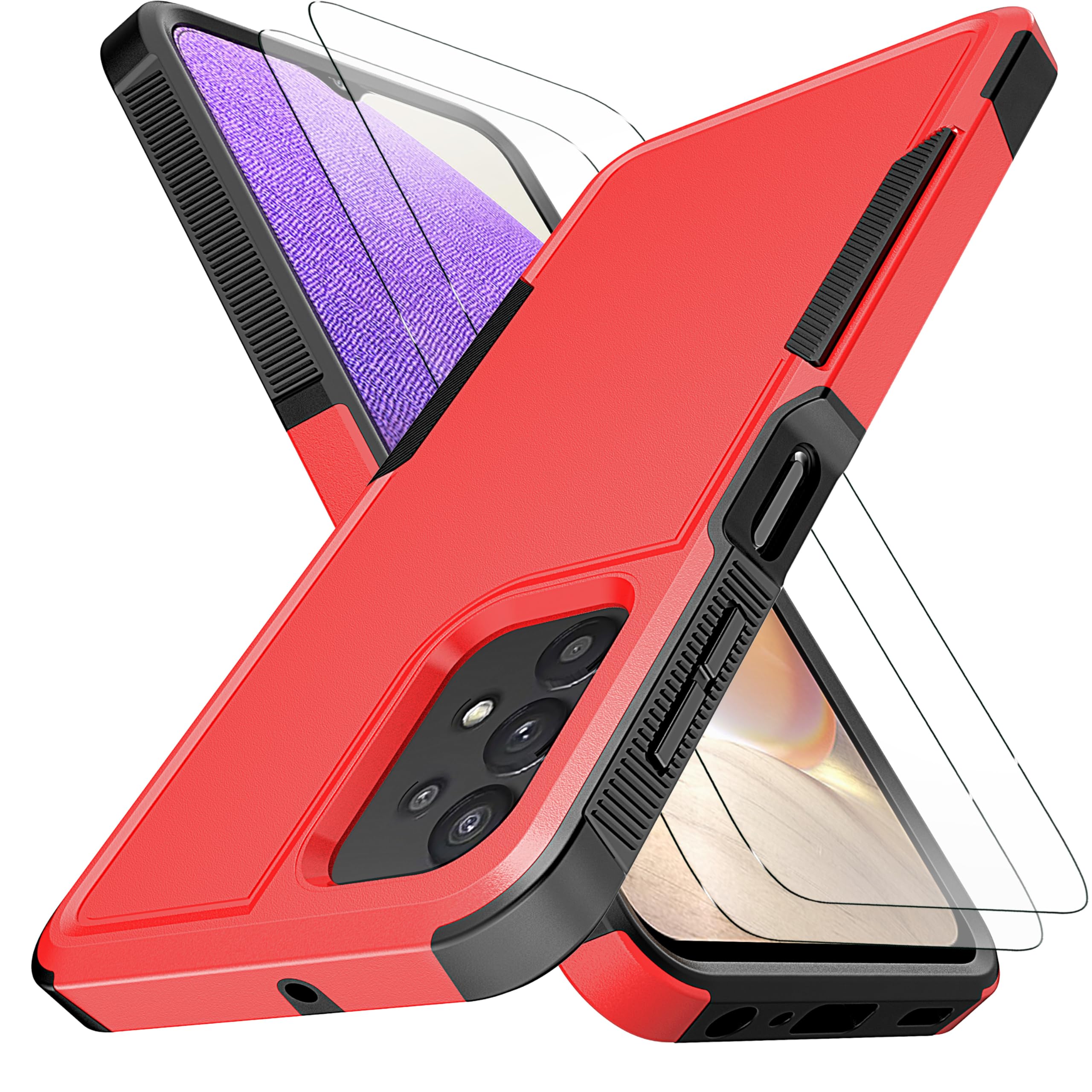 YmhxcY for Galaxy A32 5G, [10 FT Military Grade Drop Protection] [Non-Slip] [2 pcs Screen Protector] Heavy Duty Full-Body Shockproof Case for Samsung