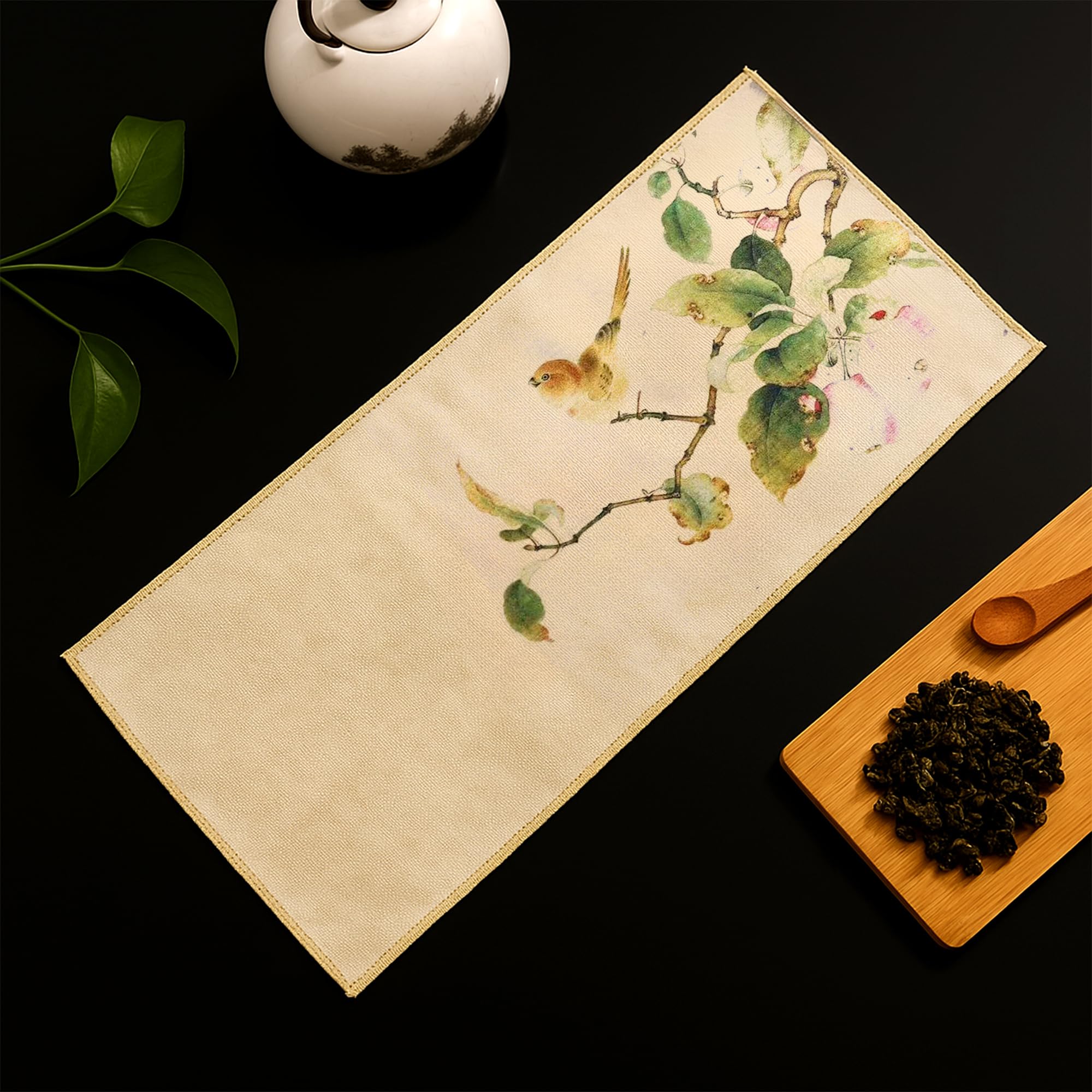 Matcha Set 7-teilig – Premium Tee Set mit Keramik Matcha Schale, Bambus Schneebesen (Chasen), Sieb & Löffel – Japanisches Matcha Zubehör Geschenkset (Green)