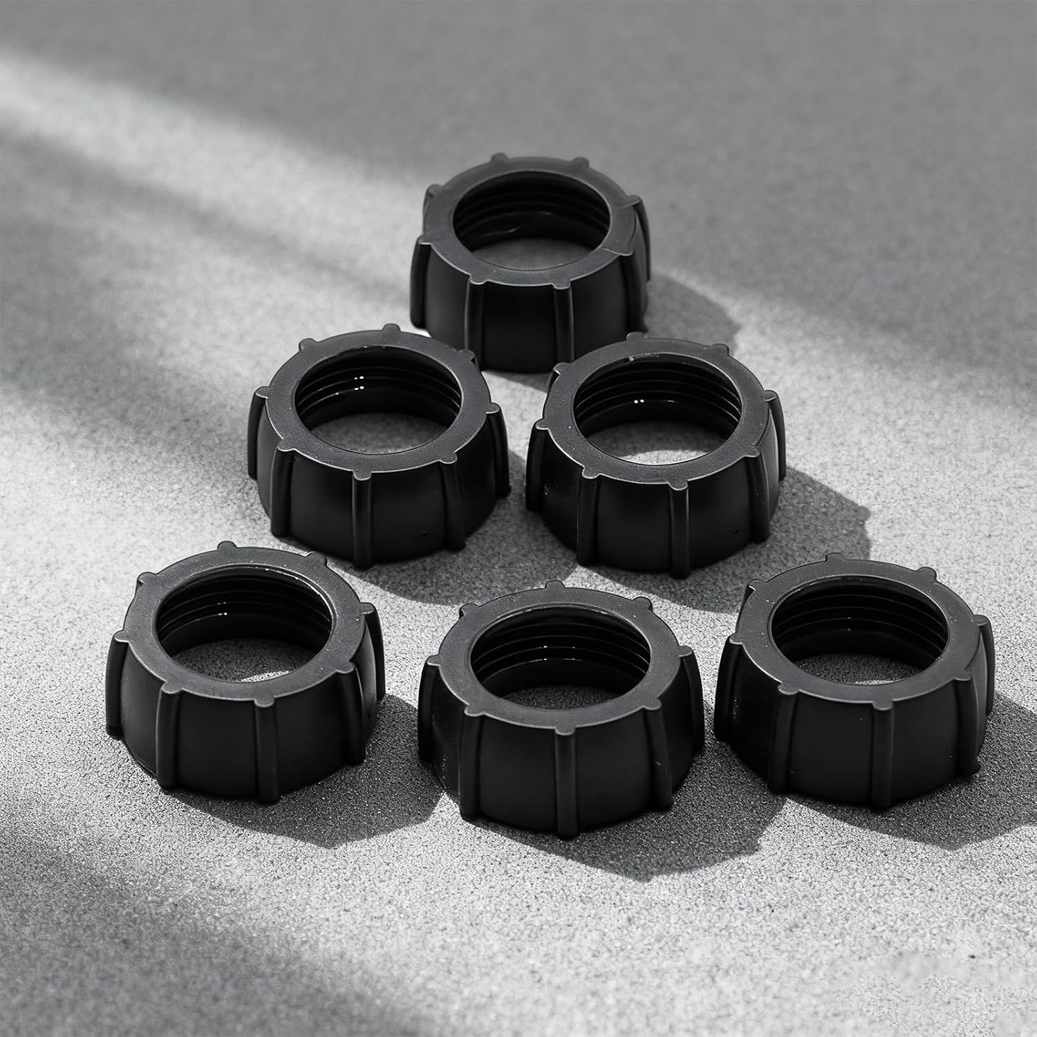 17mm Ball Head Fastening Nut, 6pcs, for Car Mounts, White