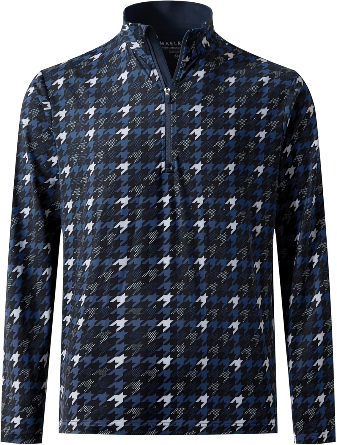 M MAELREG Quarter Zip Golf Pullover Men Dry Fit Long Sleeve Performance Wicking 1/4 Zip Full Print Pullover Mens Sweatshirt