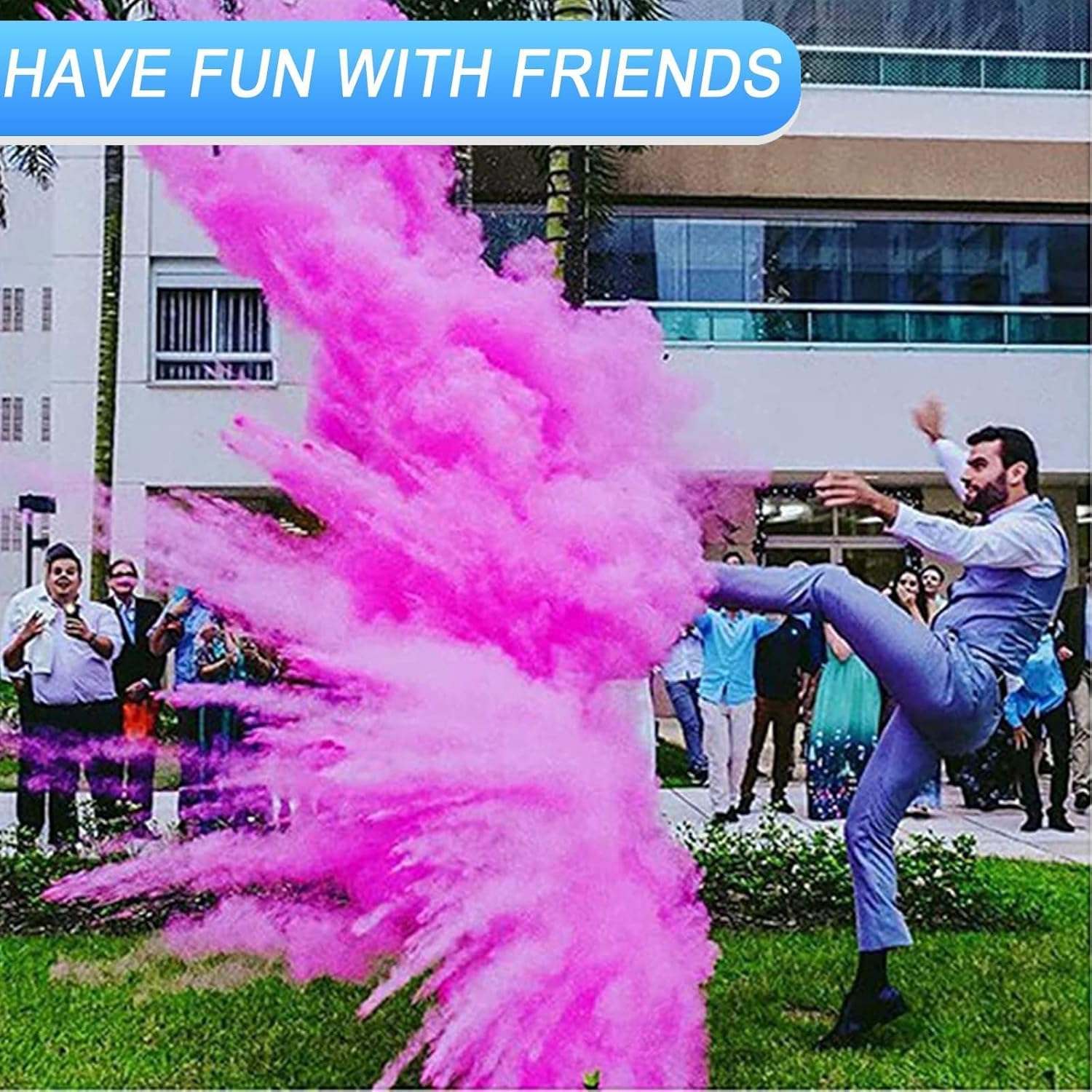 Gender Reveal - Balón de fútbol con polvo, para niños o niñas, color azul o rosa
