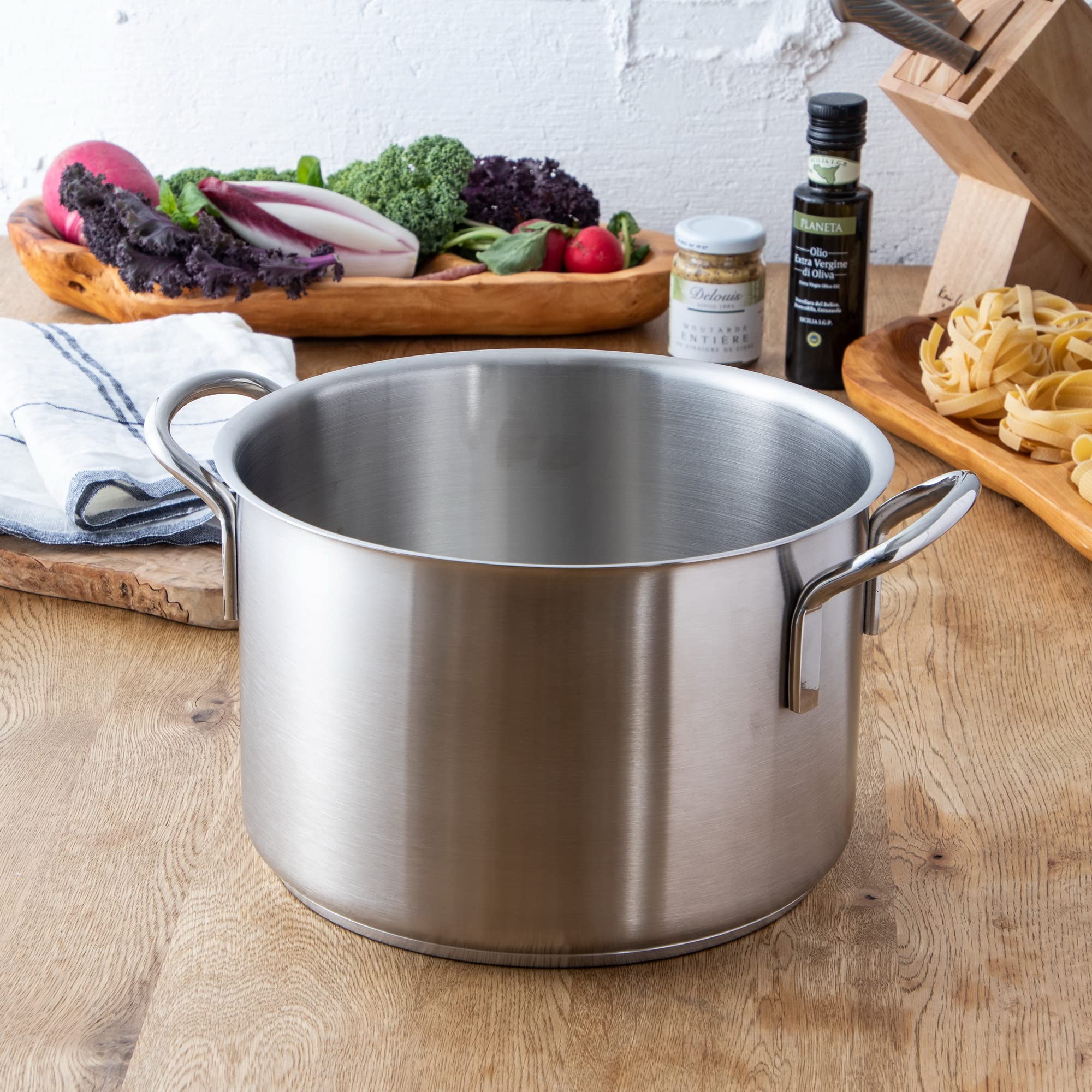 Amazon｜遠藤商事 業務用 ムラノ インダクション 半寸胴鍋 32cm (蓋無 