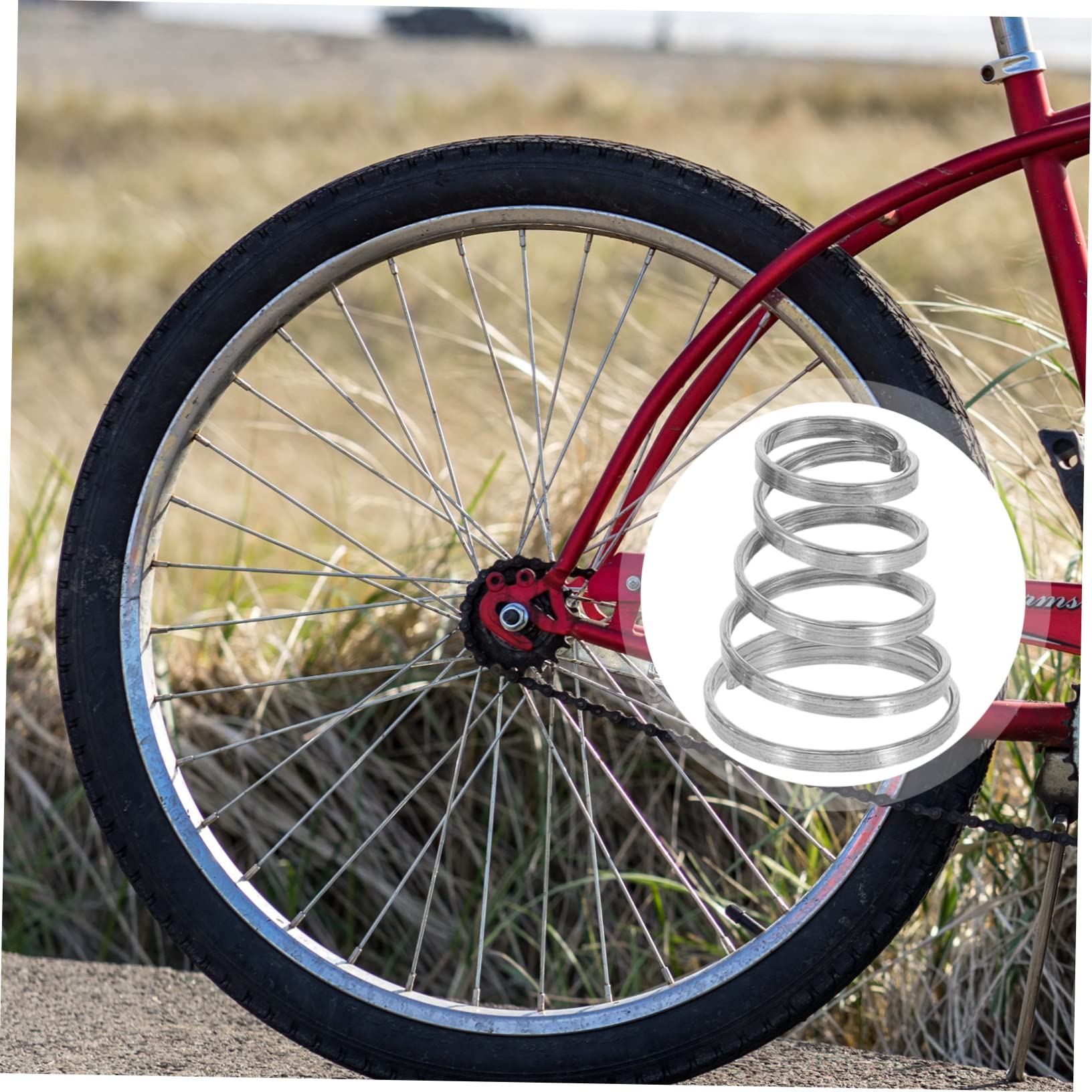Happyyami 30Szt sprężyna osi szaszłyki do piast kół sprężyny szpikulca koła maszyny trenera rower resorowany sprężyny do kół sprężyny do mtb główny maszyna treningowa oś koło Składnik