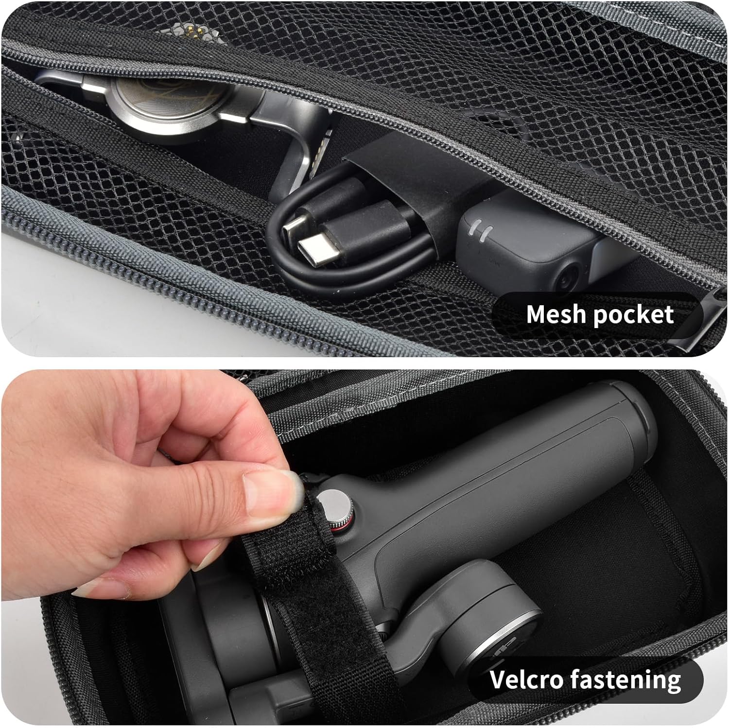 ALKOO Case Compatible with DJI Osmo Mobile 7/7P Smartphone Gimbal – Travel Storage Holder Bag for 3-Axis Stabilizer, Extension Rod, Phone Clamp & Tripod – Pouch Only (Enhanced Strap Style) Enhanced Band Style image 4 of 9 B0F66DSDQT