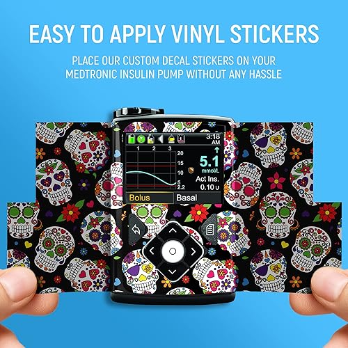 Miniatura 4 de Rockadex - Adhesivo adhesivo compatible con bomba de insulina Medtronic, calcomanías de vinilo de calidad, calcomanías de vinilo personalizadas para
