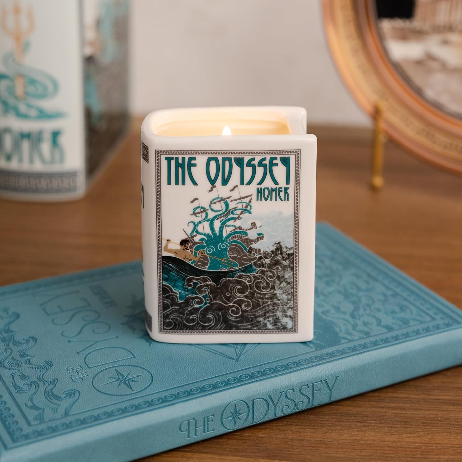 Steel Mill & Co. The Odyssey Book Candle, Cedarwood & Oakmoss Scent