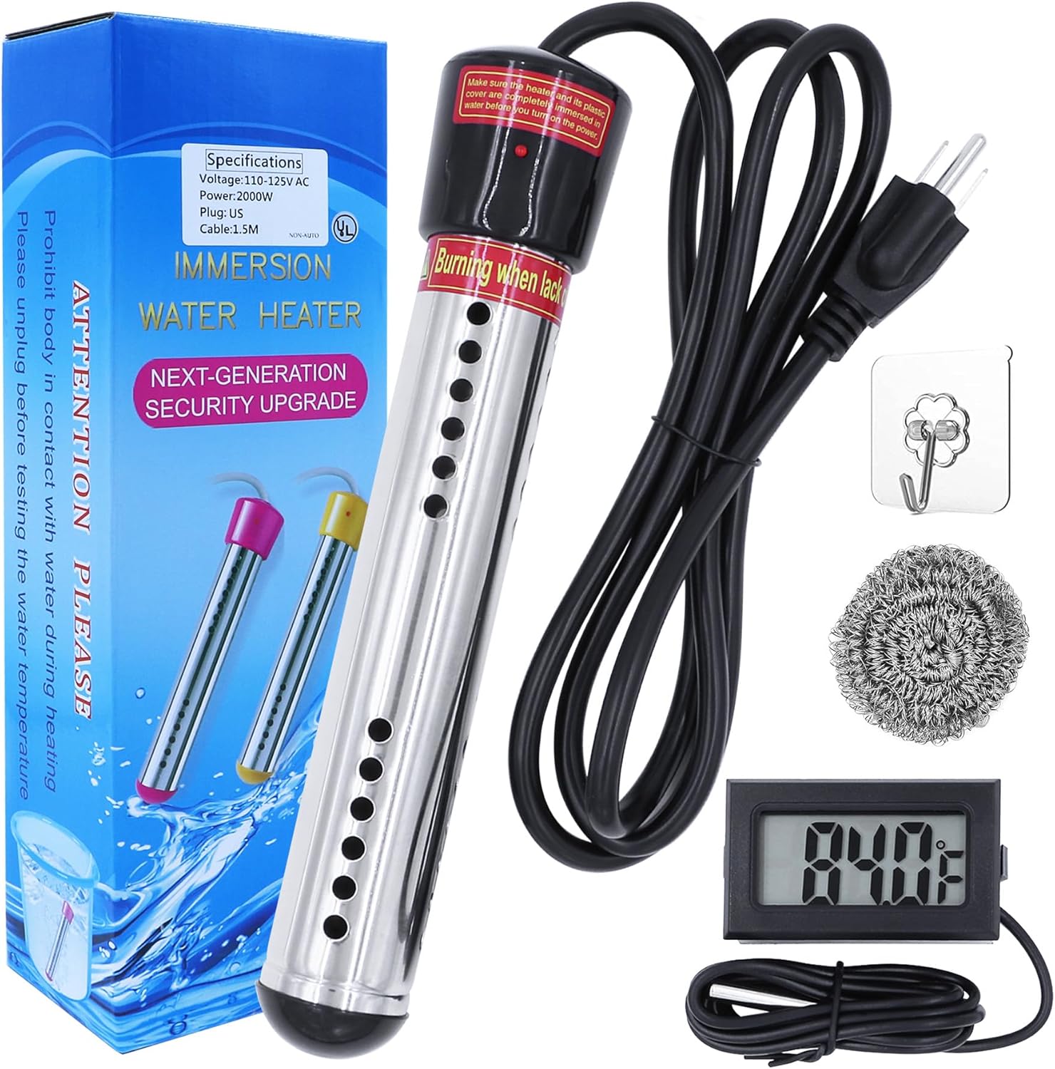 LISTENJIALE Immersion Water Heater HT2000W