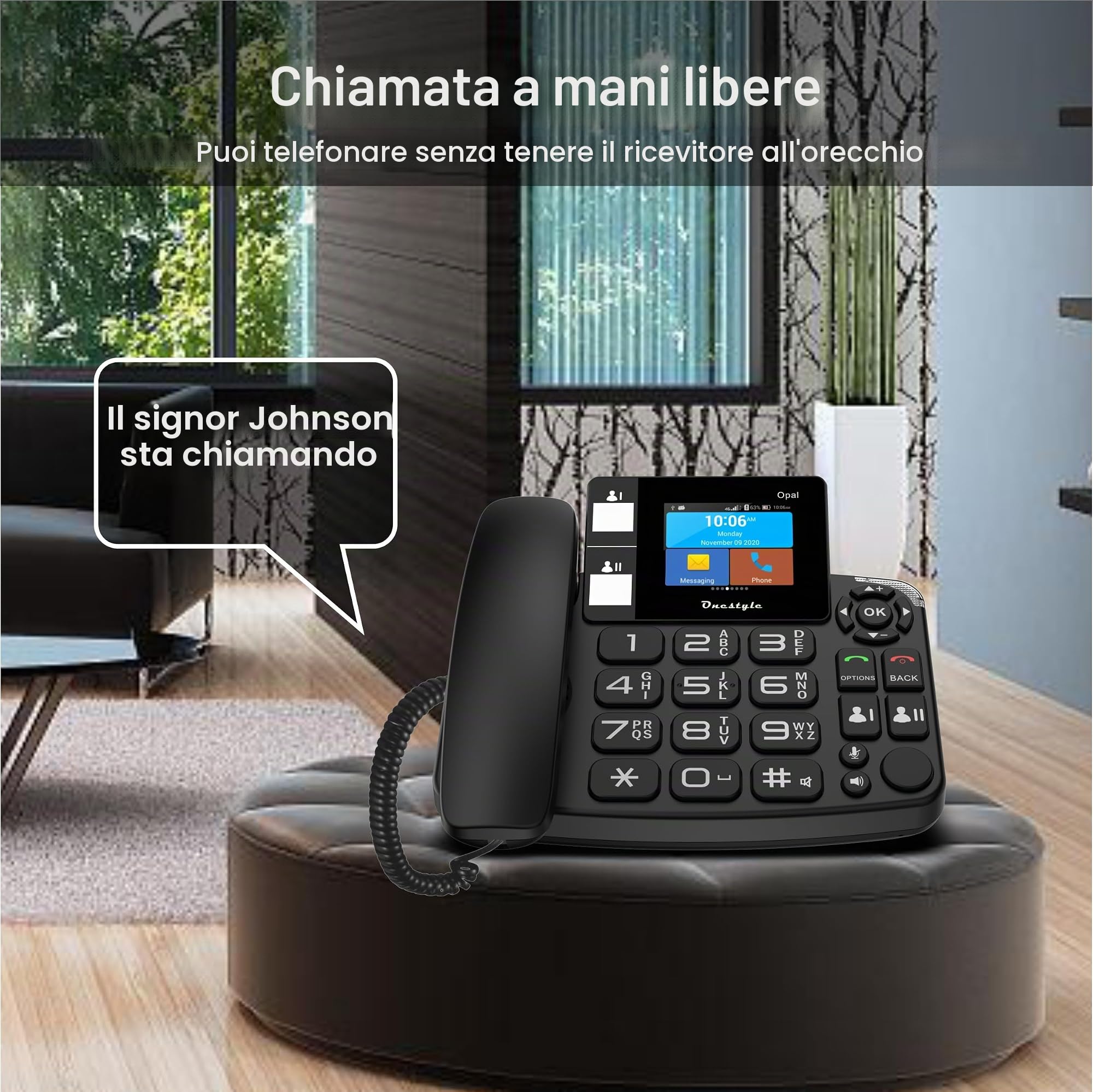 Onestyle SIM Desktoptelefon Opal schwarz (UNISOC SL8521E Dual Core)