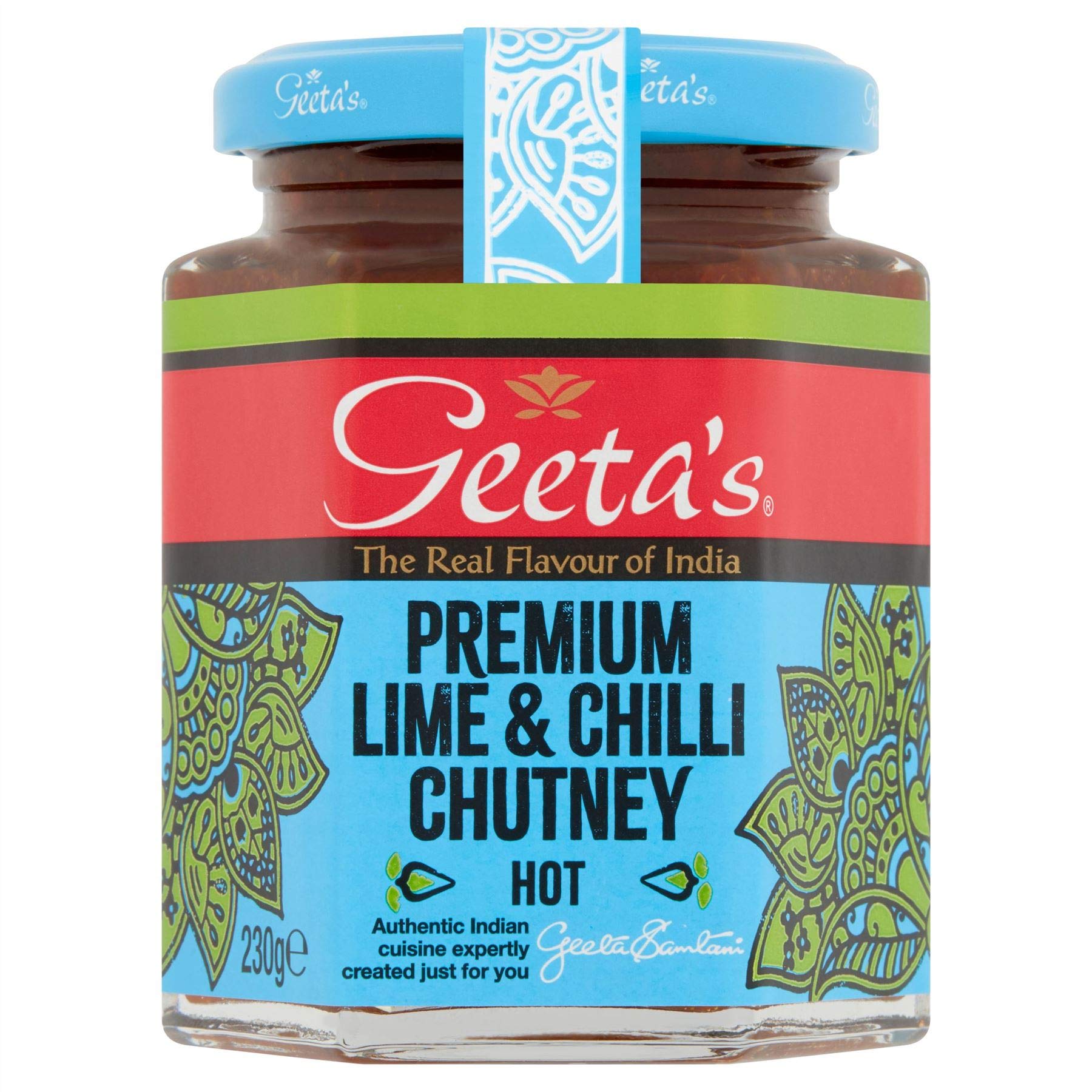 Geetas Premium Citron & Chilli Chutney - 230 g - Lot de 2