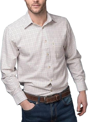 Rydale Men's Classic Country Check Shirts Outdoor Work Long Sleeved Gents Shirt