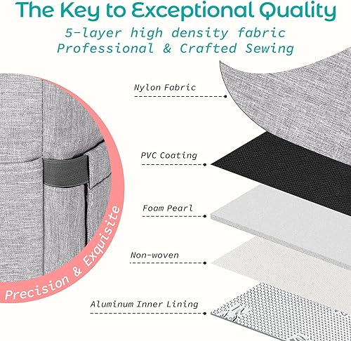 Miniatura 4 de Kipbelif - Bolsas de almuerzo aisladas bonitas y elegantes para mujeres – Lonchera grande y funcional para adultos, bolsa estilo bolso para trabajar