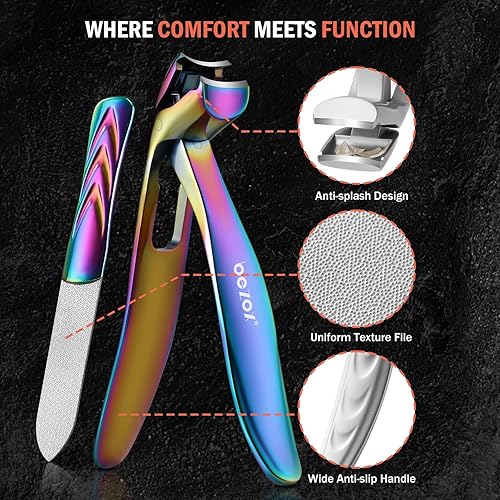 Miniatura 38 de BEZOX Cortauñas en ángulo para la cabeza y los dedos de los pies para personas mayores para uñas gruesas, cortaúñas ergonómicas para uñas gruesas