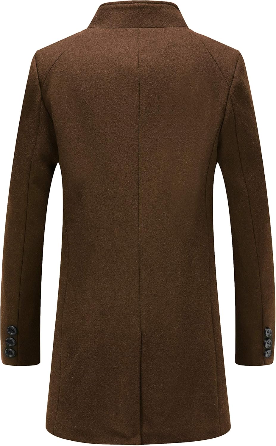 iCKER Mens Trench Coat Winter Wool Blend Jacket Overcoat Long Top Coat Warm Pea Coat - Image 2