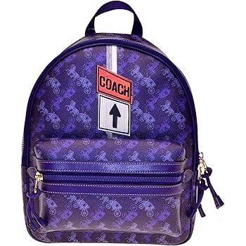 purple coach backpack