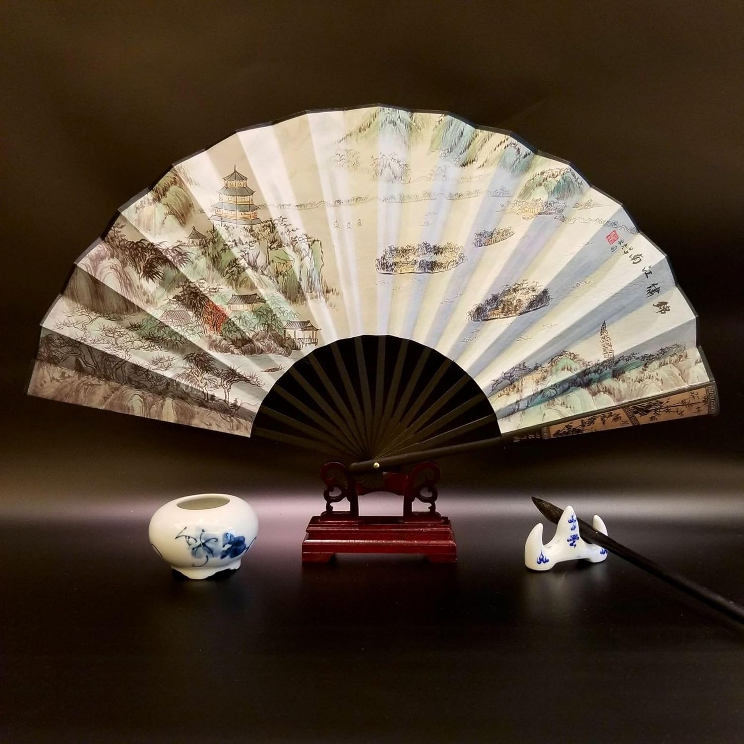 HFTTDJC Chinese Style Folding Fan, Souvenir Folding Fan-2