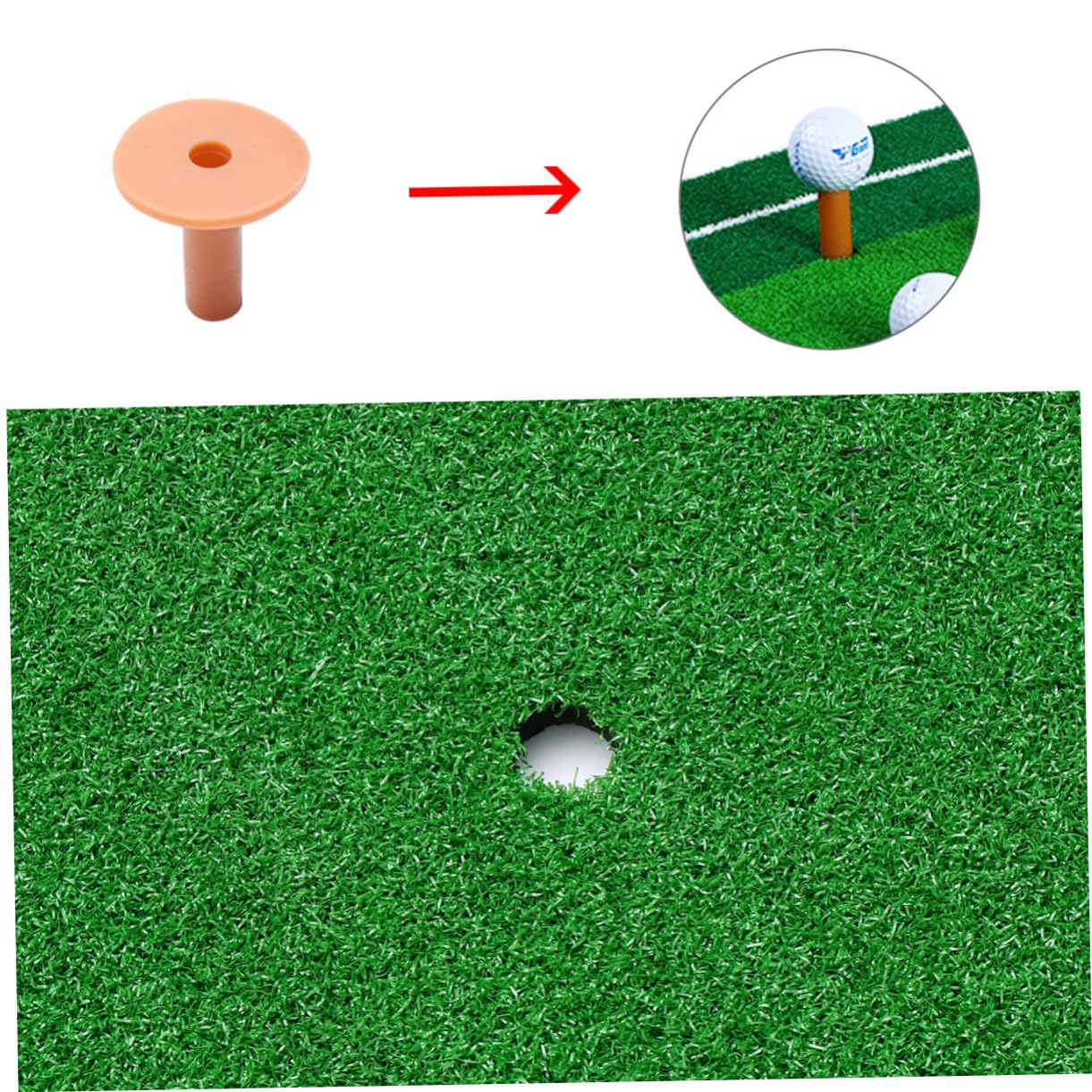 Yardwe Golf Schlagmatte 50x80cm, Grün, Pp Gras, Übungsmatte