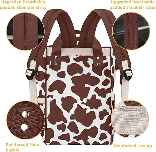 Miniatura 6 de Mochila de pañales personalizada  Mochila de pañales para cejas, vaca, niña, mochila para papá, niño, hombres con nombre, color 29, Personalizado