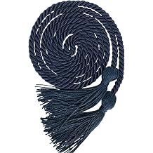 OSBO GradSeason Honor Cord with Tassel 68" Long for Bachelor Gown Master Doctoral Navy