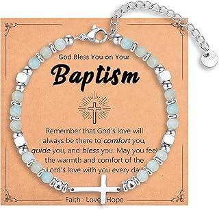 Religious Cross Bracelet for Women Girls, Christian Gifts for Daughter Granddaughter Sister in Christ Friend Niece on Birthday Christmas Easter Valentines Day Graduation