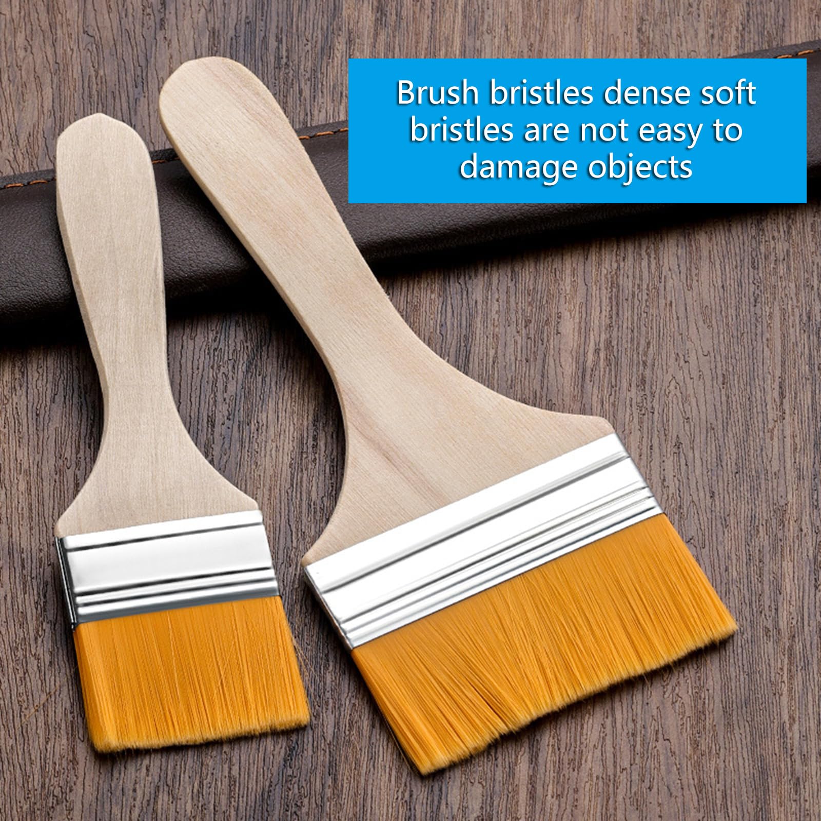 10 pennelli con setole morbide e manico in legno, include 1 paio di guanti per armadi da parete e bordi, strumenti per la pulizia della casa