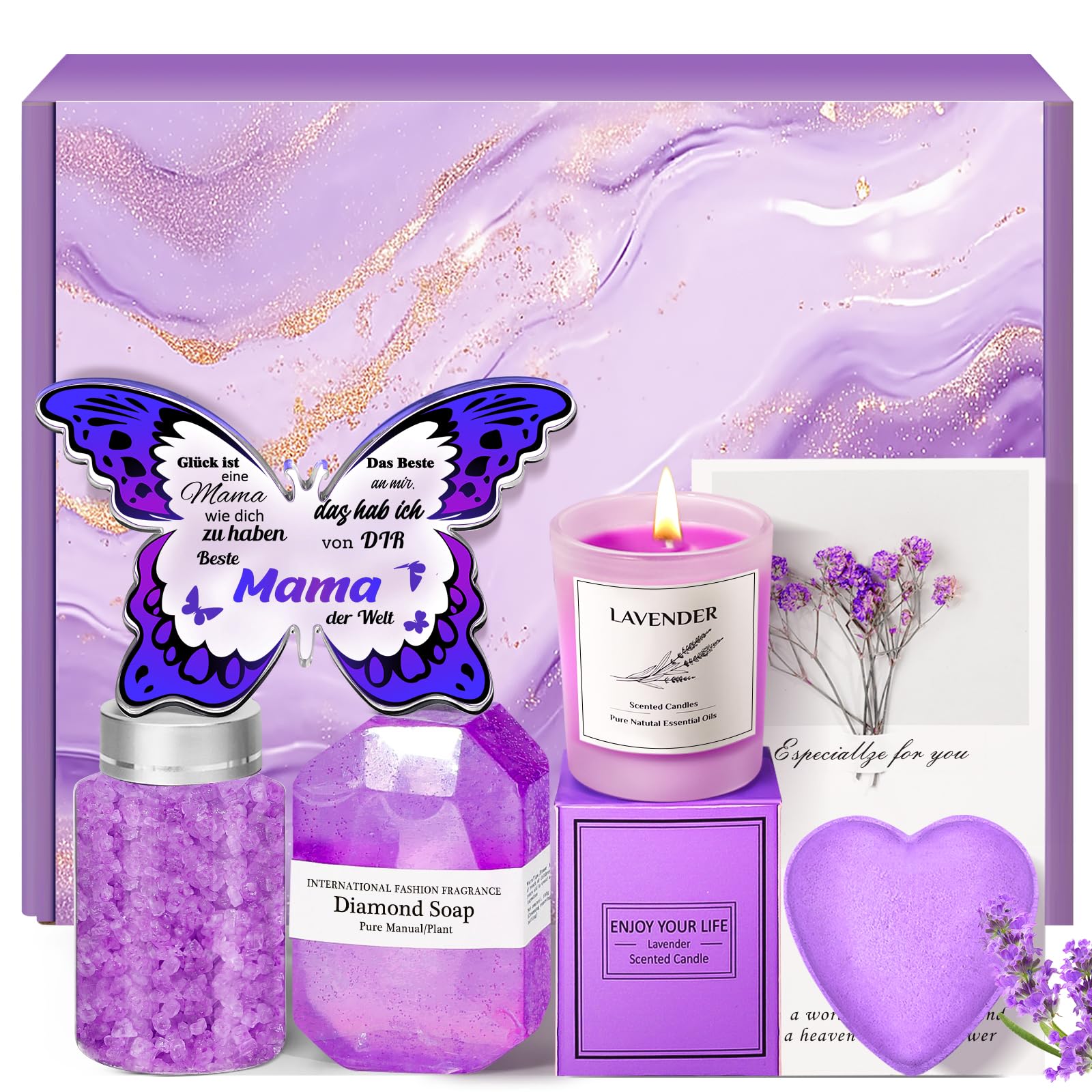 Mama Geschenk Acryl Schmetterling - Briefbeschwerer Mit Lieber Botschaft