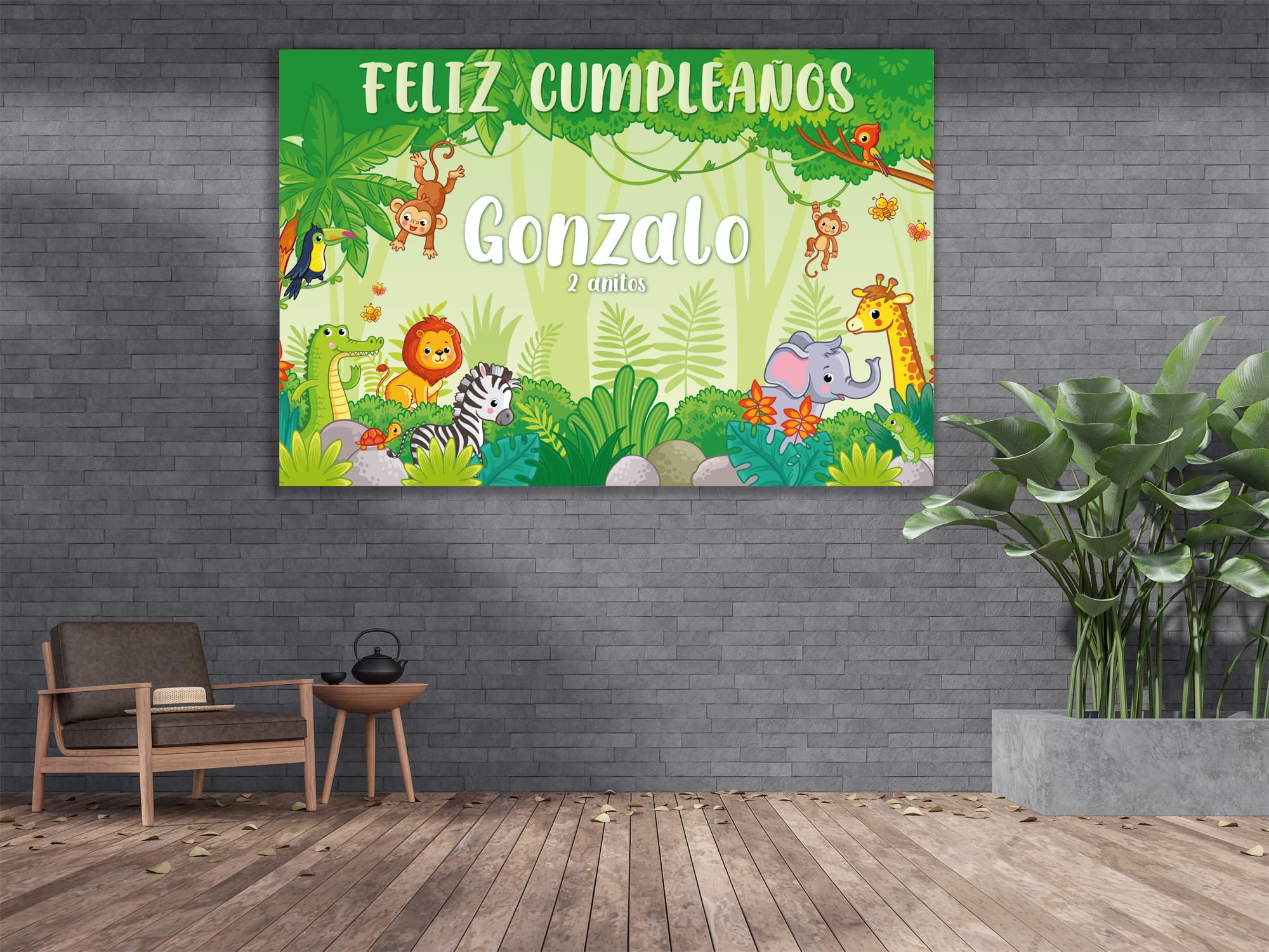 Oedim Photocall en Lona Animales Divertidos, 300x200cm, Photocall Decorativo para Eventos o Celebraciones puntuales