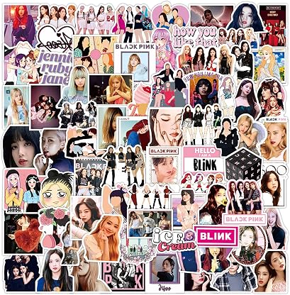100 pçs Blackpink estético Kpop adesivos para meninas, adesivos de vinil à prova d'água modernos modernos para garrafas de água laptop bagagem guitarra diário grafite decalques por Artista não identificado — capa do álbum