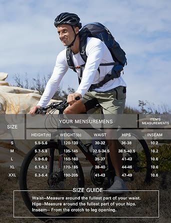 Men's Mountain Bike Shorts 3D Padded Baggy Bicycle Riding Cycling Shorts Quick Dry Lightweight Biking Shorts