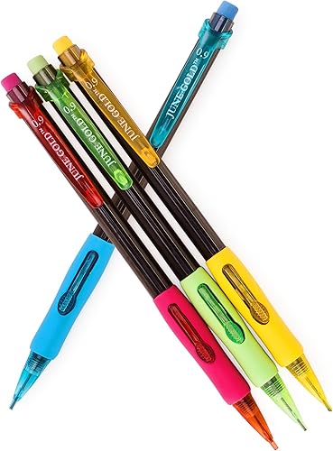 Miniatura 2 de June Gold 72 lápices mecánicos, plomo HB de 0.035 in, 2 dispensadores con 160 recambios y 16 borradores de recambio, resistente a la rotura, clic